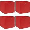 Topdeal Boîtes De Rangement 4 Pcs Rouge 32x32x32 Cm Tissu FF288361_FR -Petit rangement Soldes Magasin 46223610 1