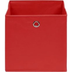 Topdeal Boîtes De Rangement 4 Pcs Rouge 32x32x32 Cm Tissu FF288361_FR -Petit rangement Soldes Magasin 46223610 4