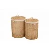 DANSMAMAISON Set De 2 Panier + Couvercle Cire Jacynthe D'Eau Naturel - L 42 X L 42 X H 55 Cm - Naturel -Petit rangement Soldes Magasin 46251980 1