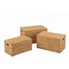 DANSMAMAISON Set De 3 Panier Rectangulaire Jacynthe D'Eau Naturel - L 77 X L 44 X H 41 Cm - Naturel 1 DANSMAMAISON Set De 3 Panier Rectangulaire Jacynthe D'Eau Naturel - L 77 X L 44 X H 41 Cm - Naturel -Petit rangement Soldes Magasin 46252048 1