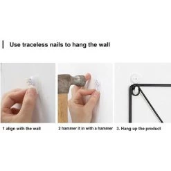 TINOR Porte Revues Suspendu Porte Magazine Metal, Porte-journaux Panier à Journaux Porte Revue Mural Avec 2 Crochets Pour Magazines, Livres Et Documents De Bureau (Noir) -Petit rangement Soldes Magasin 46256579 3