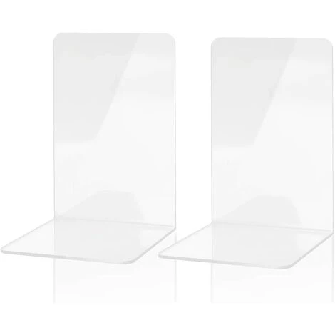 Kueatily Serre-livres En Acrylique Transparent, Support De Rangement De Bureau Antidérapant 3 Kueatily Serre-livres En Acrylique Transparent, Support De Rangement De Bureau Antidérapant