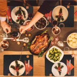 NORCKS Sets De Table En Feutre,24 Set De Table Lavable Imperméables Résistant à La Chaleur,Coaster Et Sacs à Couverts,Antidérapant,Facile Nettoyer,pour Dîners De Famille, Restaurants,Gris Foncé - Noir 11 NORCKS Sets De Table En Feutre,24 Set De Table Lavable Imperméables Résistant à La Chaleur,Coaster Et Sacs à Couverts,Antidérapant,Facile Nettoyer,pour Dîners De Famille, Restaurants,Gris Foncé - Noir -Petit rangement Soldes Magasin 46460745 5