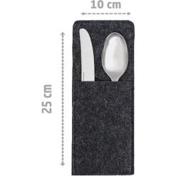 NORCKS Lot De 10 Sacs à Couverts Design En Feutre Lavable Décoration Scandinave – Convient Pour Sets De Table, Sets De Table, Nappes Gris Foncé Anthracite - Noir -Petit rangement Soldes Magasin 46460747 3