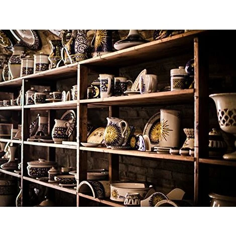 DAFNE ITALIAN DESIGN Panier Vase Porte-bon-bon Peint Et Fait à La Main En Céramique Artistique Par Castelli Italia - Code: FMA-04 Collection: Arte Dell-arredo - Arabesque Dimensions: Cm 19x15 - H Cm 20 Description: Panier Avec Poignée Tressée Blanc Antique Pour Salon Et Cuisi 6 DAFNE ITALIAN DESIGN Panier Vase Porte-bon-bon Peint Et Fait à La Main En Céramique Artistique Par Castelli Italia - Code: FMA-04 Collection: Arte Dell-arredo - Arabesque Dimensions: Cm 19x15 - H Cm 20 Description: Panier Avec Poignée Tressée Blanc Antique Pour Salon Et Cuisi – Image 4