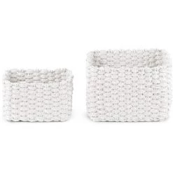 COMPACTOR Lot 2 X Panier De Rangement - Blanc -Petit rangement Soldes Magasin 46493050 2