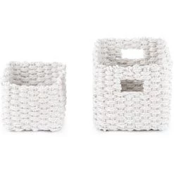 COMPACTOR Lot 2 X Panier De Rangement - Blanc -Petit rangement Soldes Magasin 46493050 3