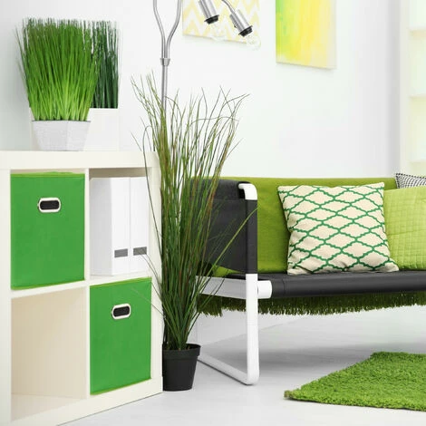 RELAXDAYS 2x Boîtes De Rangement, Sans Couvercle, Avec Poignée, Pliable, Panier En Tissu Carré, 30 Cm, Blanc 7 RELAXDAYS 2x Boîtes De Rangement, Sans Couvercle, Avec Poignée, Pliable, Panier En Tissu Carré, 30 Cm, Blanc – Image 5