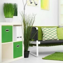 RELAXDAYS 2x Boîtes De Rangement, Sans Couvercle, Avec Poignée, Pliable, Panier En Tissu Carré, 30 Cm, Beige -Petit rangement Soldes Magasin 46569020 5