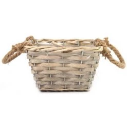 COUNTRYFIELD CORBEILLE À PLANTES FREDIA 19 X 11 CM BOIS/TUBE GRIS TOM