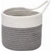 Kueatily Panier Suspendu En Corde De Coton (blanc Et Gris) 1 Kueatily Panier Suspendu En Corde De Coton (blanc Et Gris) -Petit rangement Soldes Magasin 46713274 1