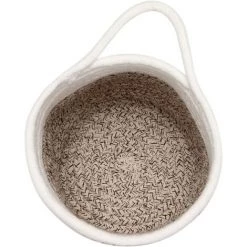 Kueatily Panier Suspendu En Corde De Coton (blanc Et Marron) 5 Kueatily Panier Suspendu En Corde De Coton (blanc Et Marron) -Petit rangement Soldes Magasin 46713275 2