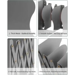 Serre-Livres Réglable En Métal, Serre-Livres Robustes, Serre-Livre Télescopique Pour Cuisine, Bureau, Ecole, Bibliothèque Pour Enfants (Gris)，Starlight -Petit rangement Soldes Magasin 46775110 3