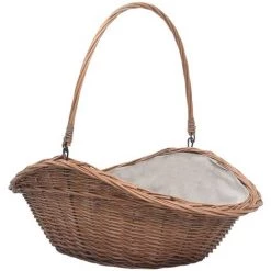 ASUPERMALL Panier A Bois De Chauffage Avec Poignee 60x44x55 Cm Saule