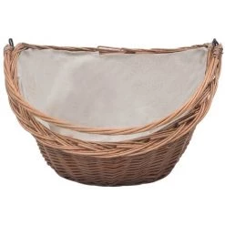 ASUPERMALL Panier A Bois De Chauffage Avec Poignee 60x44x55 Cm Saule -Petit rangement Soldes Magasin 46775554 3
