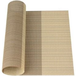 NORCKS Lot De 6 Sets De Table Beige Antidérapant Lavable En PVC 30 X 45 Cm, Résiste à La Chaleur Rigide Antitaches - Kaki -Petit rangement Soldes Magasin 47155982 5