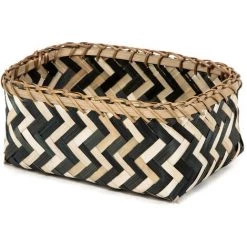 COMPACTOR Compactor Panier De Rangement Noir Et Bambou 23 X 15 X H.10 Cm RAN6434_S - Noir