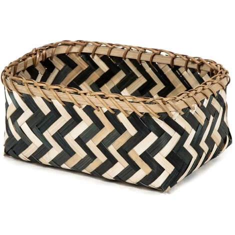 COMPACTOR Compactor Panier De Rangement Noir Et Bambou 23 X 15 X H.10 Cm RAN6434_S - Noir 3 COMPACTOR Compactor Panier De Rangement Noir Et Bambou 23 X 15 X H.10 Cm RAN6434_S - Noir