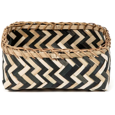 COMPACTOR Compactor Panier De Rangement Noir Et Bambou 23 X 15 X H.10 Cm RAN6434_S - Noir 4 COMPACTOR Compactor Panier De Rangement Noir Et Bambou 23 X 15 X H.10 Cm RAN6434_S - Noir – Image 2
