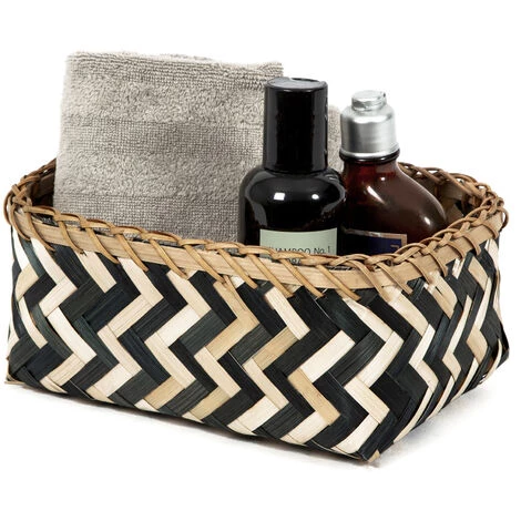 COMPACTOR Compactor Panier De Rangement Noir Et Bambou 23 X 15 X H.10 Cm RAN6434_S - Noir 6 COMPACTOR Compactor Panier De Rangement Noir Et Bambou 23 X 15 X H.10 Cm RAN6434_S - Noir – Image 4