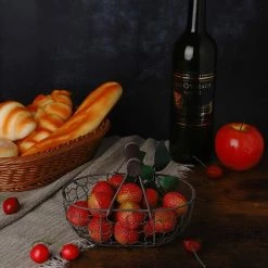 DEVENIRRICHE Métallique Corbeille De Fruits Avec Manche En Bois Minable Bol De Fruits Légumes Stand Titulaire Collations Pain Panier Pour Ferme Comptoir De Cuisine Décoration Noir -Petit rangement Soldes Magasin 47507627 5