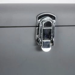 ATMOSPHERA, CRÉATEUR D'INTÉRIEUR Lot De 2 Cantines Métal Gris Forme Valise - Gris -Petit rangement Soldes Magasin 47576259 3