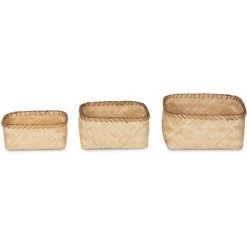 COMPACTOR Lot 3 X Panier De Rangement - Naturel -Petit rangement Soldes Magasin 47577734 3