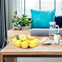 LONGZIMING Corbeille A Fruit, Corbeille Fruits Metal, Formes Géométriques Créatives De Paniers De Fruits Décoratifs En Métal Ménager Pour Le Stockage De Légumes, Collations, Pain Et Fruits (or) 9 LONGZIMING Corbeille A Fruit, Corbeille Fruits Metal, Formes Géométriques Créatives De Paniers De Fruits Décoratifs En Métal Ménager Pour Le Stockage De Légumes, Collations, Pain Et Fruits (or) -Petit rangement Soldes Magasin 47603625 3