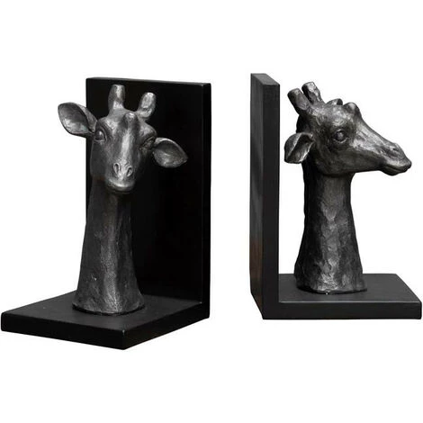 CHEHOMA Serre-livres Girafes 21x13x14cm - Bronze 4 CHEHOMA Serre-livres Girafes 21x13x14cm - Bronze – Image 2