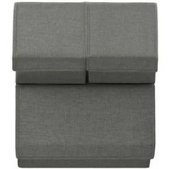 VidaXL Boîtes De Rangement Empilables 3 Pcs Tissu Anthracite - Anthracite -Petit rangement Soldes Magasin 47737988 3