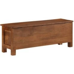 VidaXL Boîte De Rangement 110x30x40 Cm Bois De Manguier Solide - Brun -Petit rangement Soldes Magasin 47991683 4