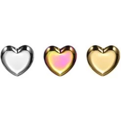 Plateaux De Rangement Coeur En Plateau,Bijoux Plateau De Service En Acier Inoxydable Poli Assiette Décorative Plats De Rangement 10*10*1.1cm Fontainebleau 3Pcs