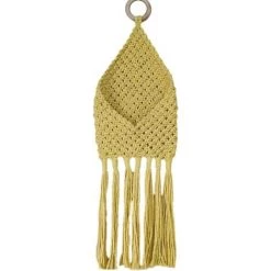 Porte-revues De Style Bohémien - Panier Pour Livres, Fleurs, Décoration Murale Pour Entrée, Salon, 19*50 Cm Fontainebleau Jaune