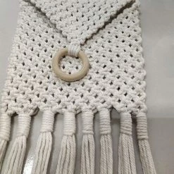 Porte-revues De Style Bohémien - Panier Pour Livres, Fleurs, Décoration Murale Pour Entrée, Salon, 19*50 Cm Fontainebleau Blanc -Petit rangement Soldes Magasin 48221940 3