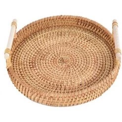 Panier En Osier, Panier De Rangement Tissé,Panier Tressé, Panier De Pique-Nique Portatif Binaural De Collations Aux Fruits 3.5*22*22CM Fontainebleau