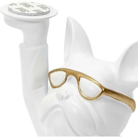 THE HOME DECO FACTORY Vide Poche Déco Bouledogue Serveur Blanc Et Doré 5 THE HOME DECO FACTORY Vide Poche Déco Bouledogue Serveur Blanc Et Doré – Image 3