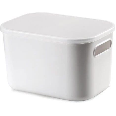 MODOU Lot De 3 Paniers De Studio En Plastique Gris - Boîtes De Rangement Pour La Maison Ou Le Bureau - Convient Pour Les étagères, Les Tiroirs, Les Armoires à Linge 3 MODOU Lot De 3 Paniers De Studio En Plastique Gris - Boîtes De Rangement Pour La Maison Ou Le Bureau - Convient Pour Les étagères, Les Tiroirs, Les Armoires à Linge