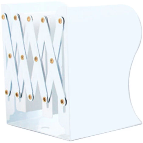 ASUPERMALL Serre-Livres Rétractables En Métal, Support De Livre Télescopique, Réglable De 10,5 Cm à 43 Cm, Blanc - Blanc 3 ASUPERMALL Serre-Livres Rétractables En Métal, Support De Livre Télescopique, Réglable De 10,5 Cm à 43 Cm, Blanc - Blanc