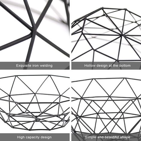 DEVENIRRICHE Corbeille Fruits Design, Bol De Fruits, 1 Pièce Panier à Fruits Metal, Fait De Fil De Fer Durable, Sûr Et Non Toxique, Conception De Lignes Géométriques, Pour Fruits, Pain, Collations (dor) 5 DEVENIRRICHE Corbeille Fruits Design, Bol De Fruits, 1 Pièce Panier à Fruits Metal, Fait De Fil De Fer Durable, Sûr Et Non Toxique, Conception De Lignes Géométriques, Pour Fruits, Pain, Collations (dor) – Image 3