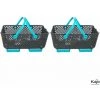 Panier - Lot De 2 Paniers Kajo 15L Gris / Turquoise -Petit rangement Soldes Magasin 48889076 1