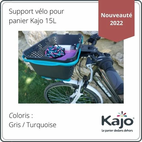 Support Vélo + 1 Kajo 15L Gris / Turquoise 4 Support Vélo + 1 Kajo 15L Gris / Turquoise – Image 2