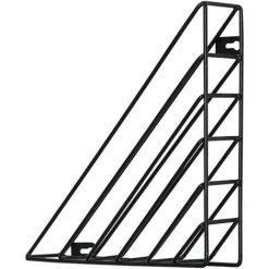 ELLE Porte-revues Mural Bibliothèque Murale Triangulaire Porte-revues Mural Porte-revues Porte-revues Dossier De Rangement (22,5 X 22,5 X 5 Cm, Noir)