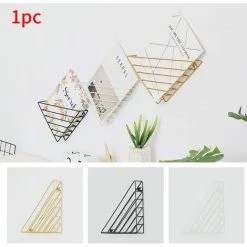 ELLE Porte-revues Mural Bibliothèque Murale Triangulaire Porte-revues Mural Porte-revues Porte-revues Dossier De Rangement (22,5 X 22,5 X 5 Cm, Noir) -Petit rangement Soldes Magasin 49096753 5