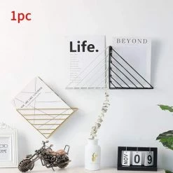 ELLE Porte-revues Mural Bibliothèque Murale Triangulaire Porte-revues Mural Porte-revues Porte-revues Dossier De Rangement Des Lettres (22,5 X 22,5 X 5 Cm, Blanc) -Petit rangement Soldes Magasin 49096780 3