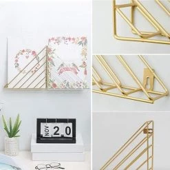 ELLE Porte-revues Mural Bibliothèque Murale Triangulaire Porte-revues Mural Porte-revues Porte-revues Dossier De Rangement Des Lettres (22,5 X 22,5 X 5 Cm, Blanc) -Petit rangement Soldes Magasin 49096780 4