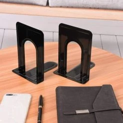 ECHOO 2 Paires D'étagères En Métal Lourd Antidérapantes, Serre-livres Et Serre-livres En Métal Durable 11 ECHOO 2 Paires D'étagères En Métal Lourd Antidérapantes, Serre-livres Et Serre-livres En Métal Durable -Petit rangement Soldes Magasin 49193417 5