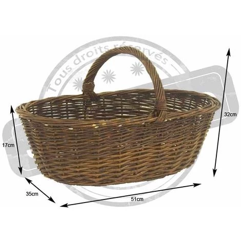 AUBRY GASPARD Panier à Champignons En Osier Brut Naturel - Marron 4 AUBRY GASPARD Panier à Champignons En Osier Brut Naturel - Marron – Image 2