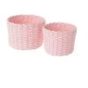 LOLA HOME Lot De 2 Corbeilles à Papier Rondes En Fibre Rose 1 LOLA HOME Lot De 2 Corbeilles à Papier Rondes En Fibre Rose -Petit rangement Soldes Magasin 49728176 1