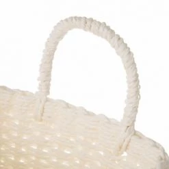 LOLA HOME Lot De 3 Corbeilles à Papier Carrées En Fibre Blanche Avec Anse 7 LOLA HOME Lot De 3 Corbeilles à Papier Carrées En Fibre Blanche Avec Anse -Petit rangement Soldes Magasin 49728356 3