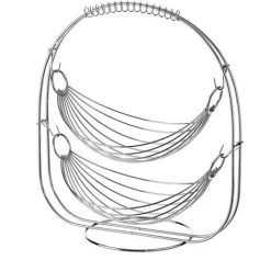 LOLA HOME Corbeille à Fruits En Métal Argenté 42x37x19 Cm